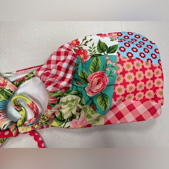 Set Patchwork Floral Tie-Side Bikini — Multicolor - Picture 5 of 6